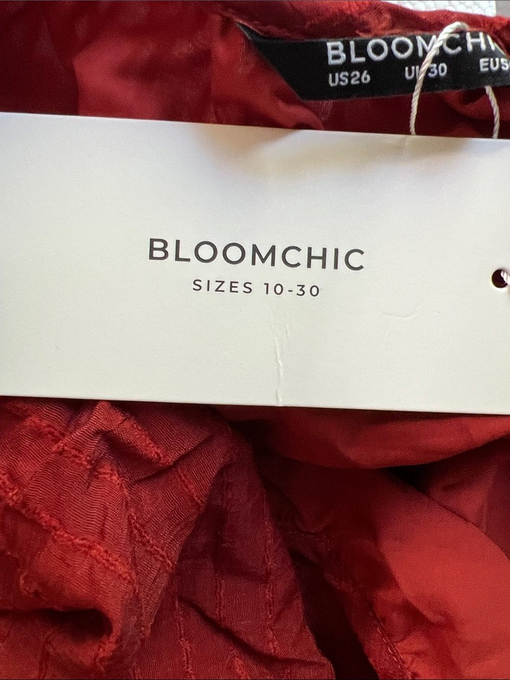 BloomChic Red Boho Maxi Dress with V-Notch Neck - Picture 4 of 4
